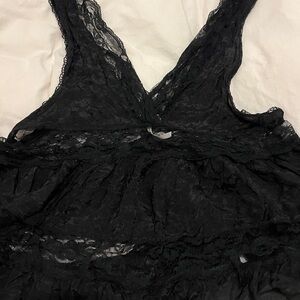 Elegant Black Lace Intimately Free People top